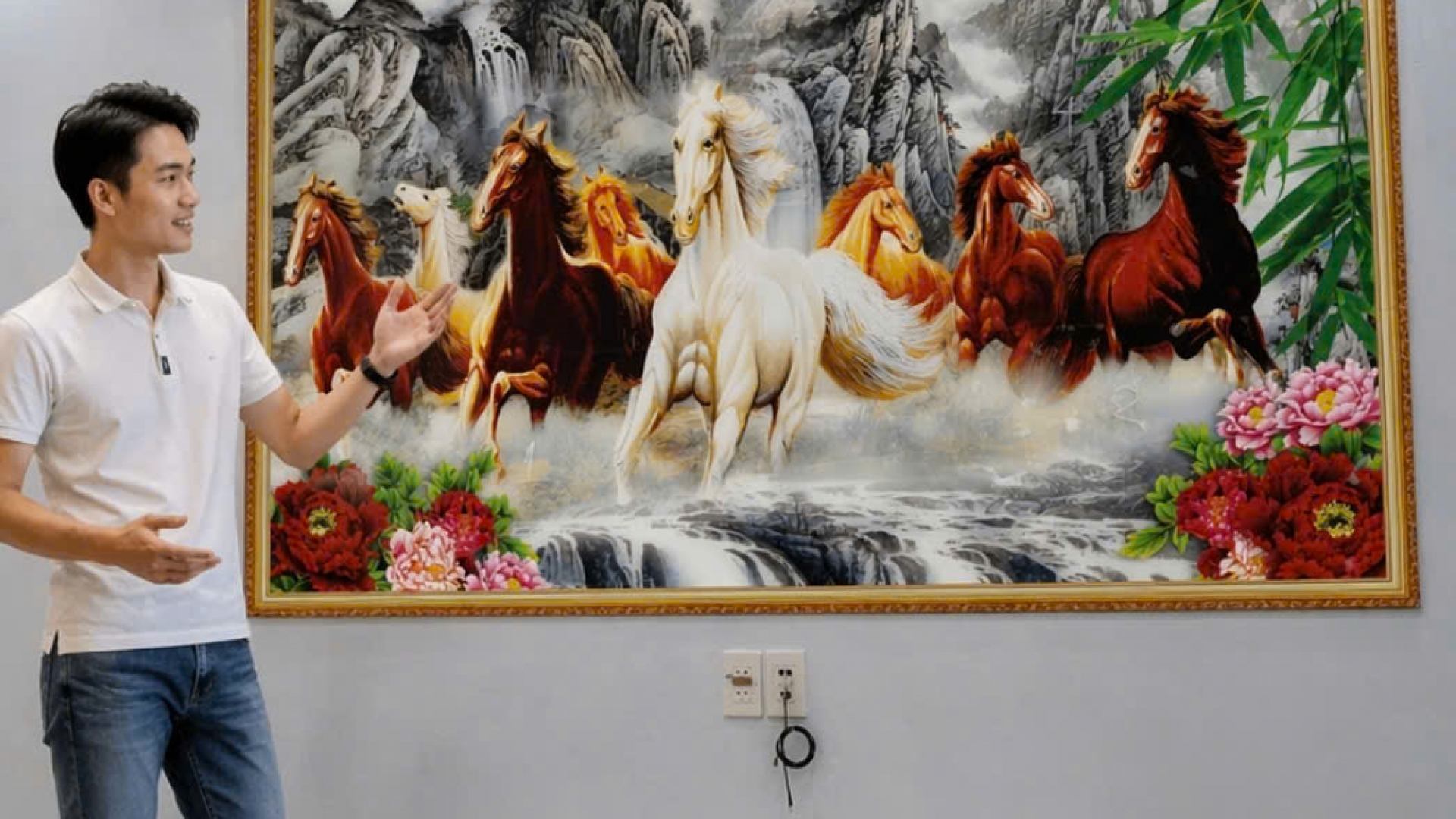 Tranh gạch đá grannit ốp kính 3d