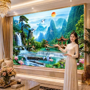 Tranh gạch đá Grannit hay tranh gạch 3D Ốp tường