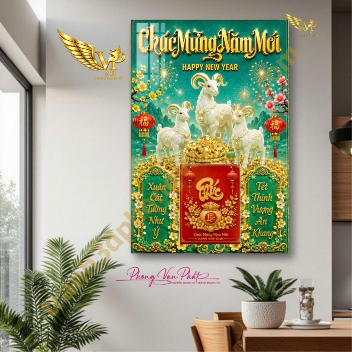 Đỉnh Cao Lịch Tết 2027: Lịch Gỗ Tráng Gương Đinh Mùi 3D Phong Vạn Phát