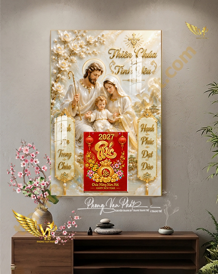 Lịch Tết Công giáo 2027 – Lịch Gỗ Tráng Gương Cao Cấp