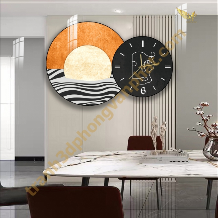72++ Mẫu tranh đồng hồ  Tranh tráng gương kết hợp đồng hồ mới lạ, sang trọng, phù hợp mọi không gian,