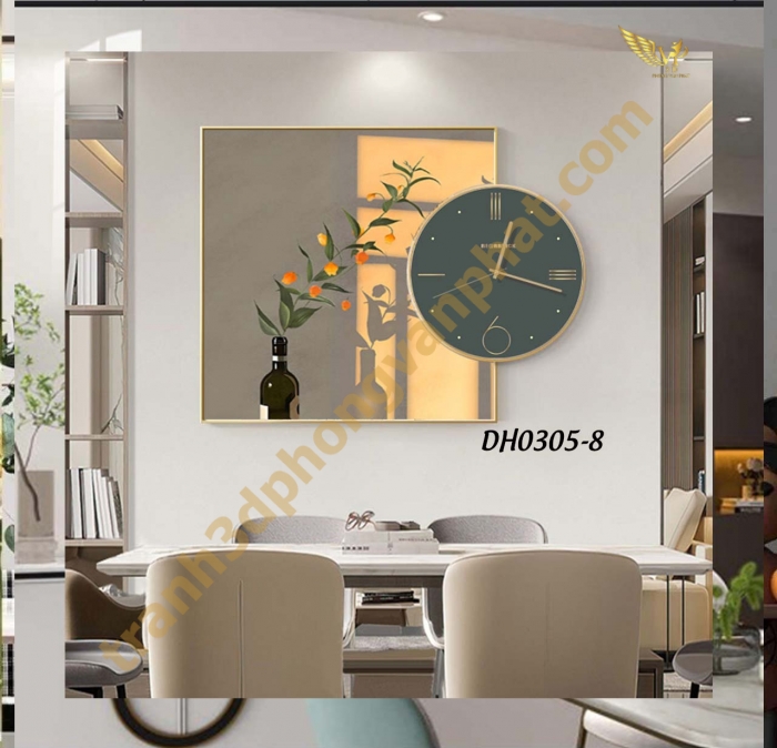 40+++ Mẫu Đồng hồ treo tường, tranh  kết hợp đồng hồ tráng gương, tô điểm không gian sống hoàn hảo