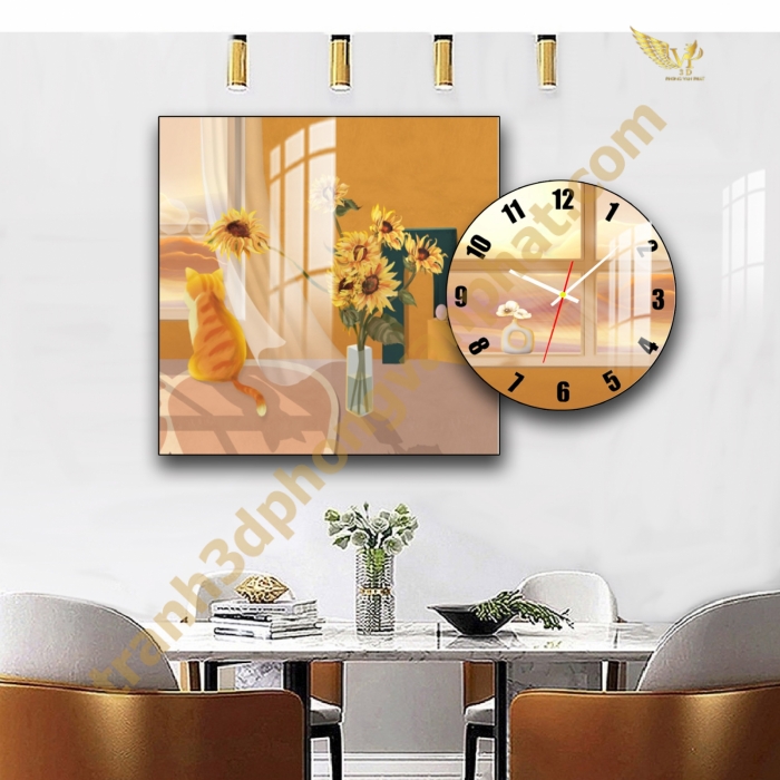 Tranh Đồng Hồ Treo Tường Cách Điệu: Một Tác Phẩm Nghệ Thuật 