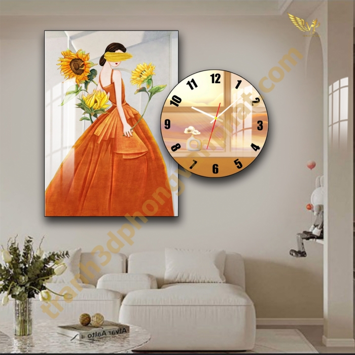 Tranh Đồng Hồ Treo Tường Cách Điệu: Một Tác Phẩm Nghệ Thuật 