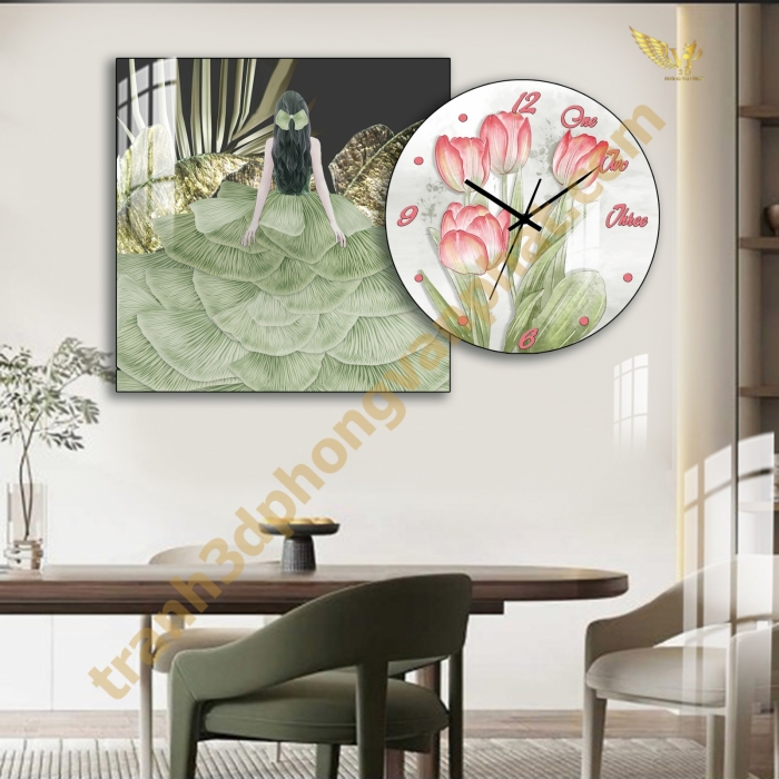 Tranh Đồng Hồ Treo Tường Cách Điệu: Một Tác Phẩm Nghệ Thuật 