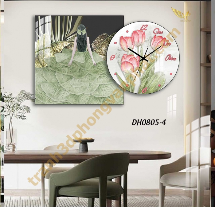 40+++ Mẫu Đồng hồ treo tường, tranh  kết hợp đồng hồ tráng gương, tô điểm không gian sống hoàn hảo