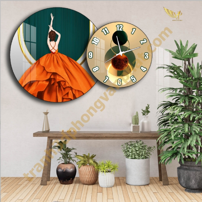 Tranh Đồng Hồ Treo Tường Cách Điệu: Một Tác Phẩm Nghệ Thuật 