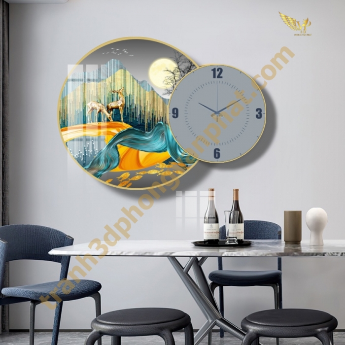 Tranh Đồng Hồ Treo Tường Cách Điệu: Một Tác Phẩm Nghệ Thuật 