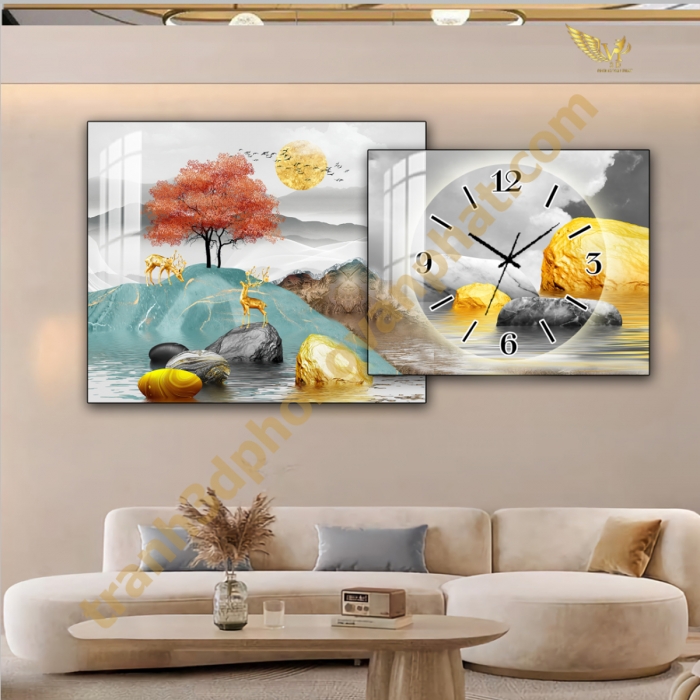 Tranh Đồng Hồ Treo Tường Cách Điệu: Một Tác Phẩm Nghệ Thuật 