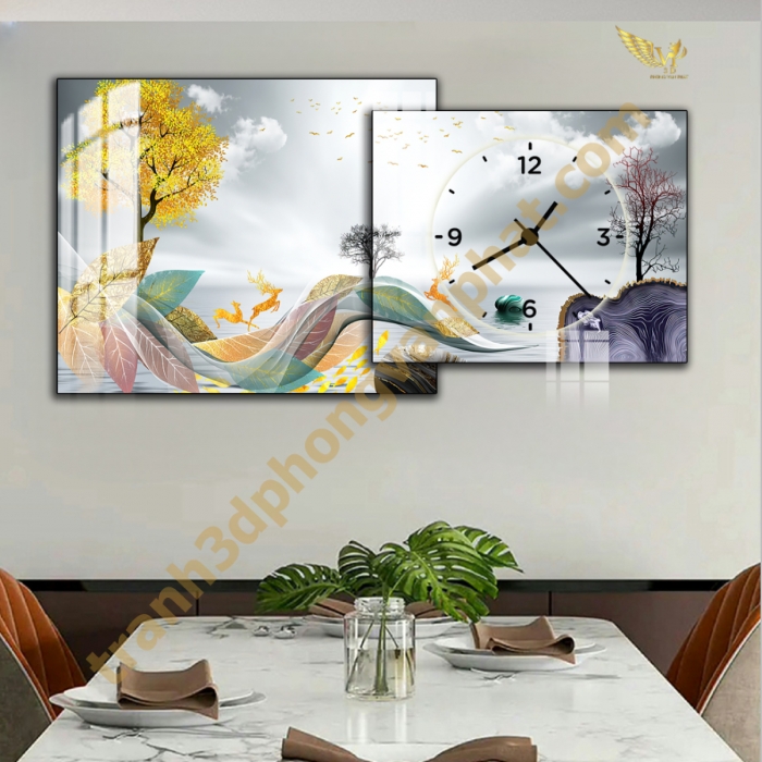 Tranh Đồng Hồ Treo Tường Cách Điệu: Một Tác Phẩm Nghệ Thuật 