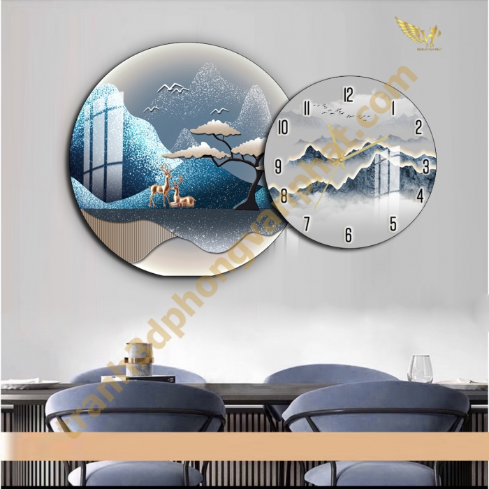 72++ Mẫu tranh đồng hồ  Tranh tráng gương kết hợp đồng hồ mới lạ, sang trọng, phù hợp mọi không gian,