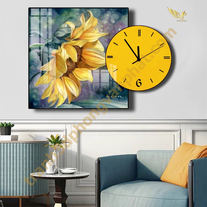 Đồng hồ treo tường, tranh  kết hợp đồng hồ tráng gương