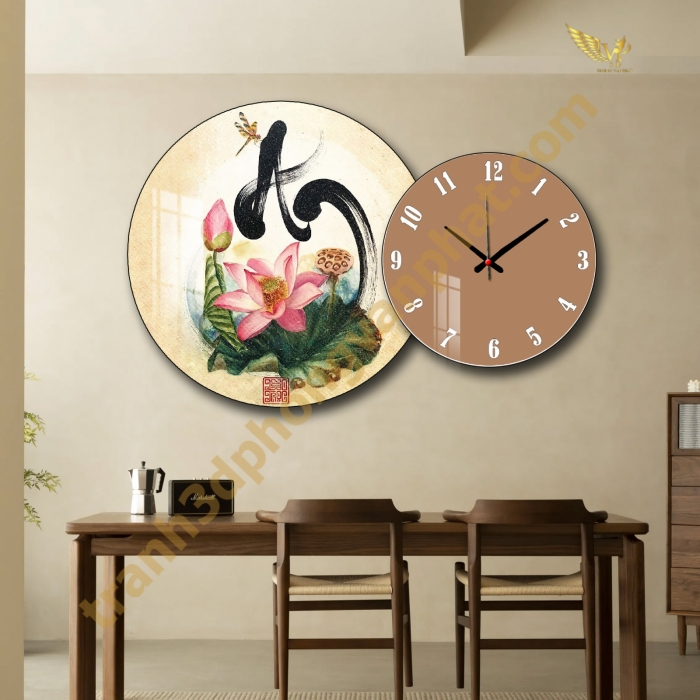 Đồng hồ treo tường, tranh  kết hợp đồng hồ tráng gương