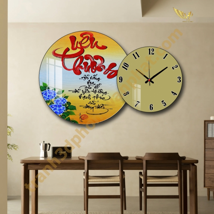 Tranh Đồng Hồ Treo Tường Cách Điệu: Một Tác Phẩm Nghệ Thuật 
