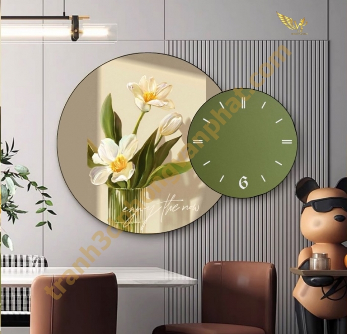 50++ Mẫu tranh đồng hồ cho spa, shop thời trang, tiệm nail,.., Tranh tráng gương kết hợp đồng hồ mới lạ, sang trọng
