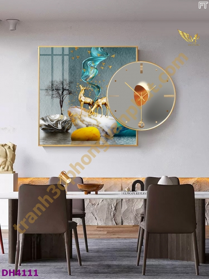 Tranh Đồng Hồ Treo Tường Cách Điệu: Một Tác Phẩm Nghệ Thuật 