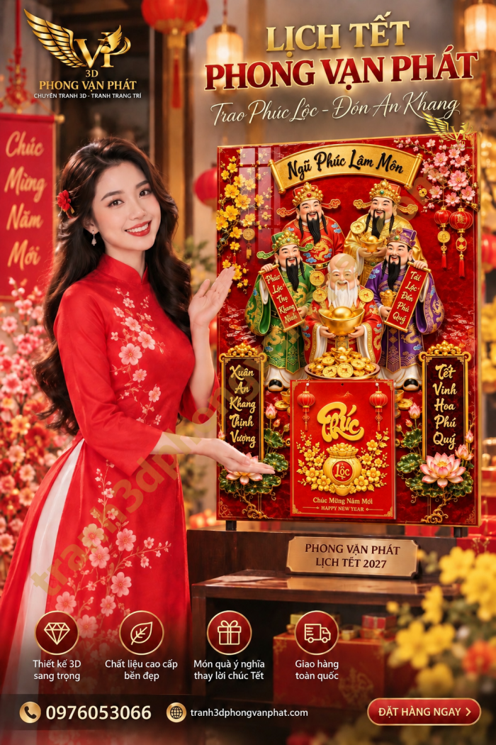 Bộ sưu tập lịch tết Phúc-Lộc-Thọ