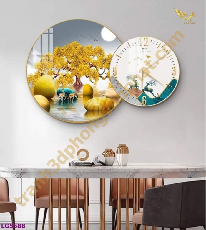 Tranh Đồng Hồ Treo Tường Cách Điệu: Một Tác Phẩm Nghệ Thuật 