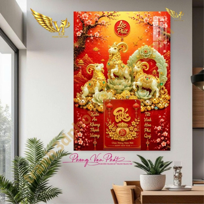 Lịch Tết 2027 Đinh Mùi – Lịch Gỗ Tráng Gương Phong Vạn Phát Cao Cấp