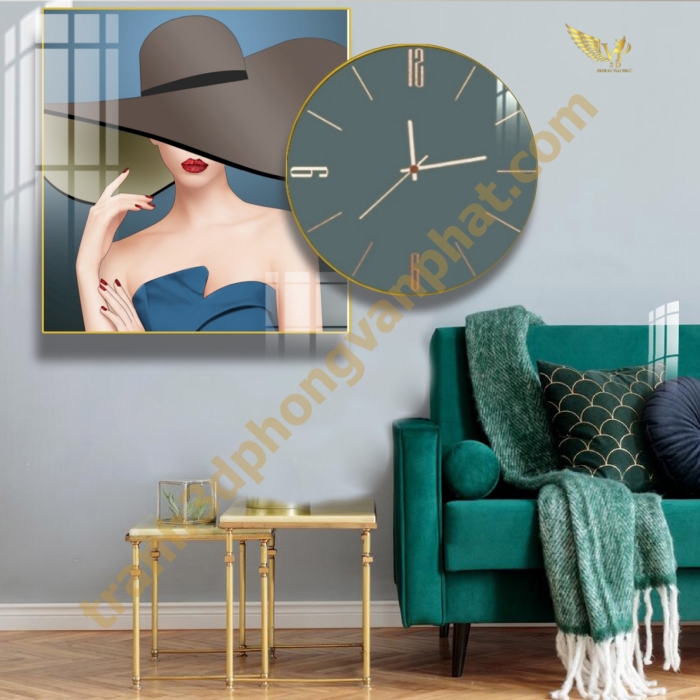 50++ Mẫu tranh đồng hồ cho spa, shop thời trang, tiệm nail,.., Tranh tráng gương kết hợp đồng hồ mới lạ, sang trọng