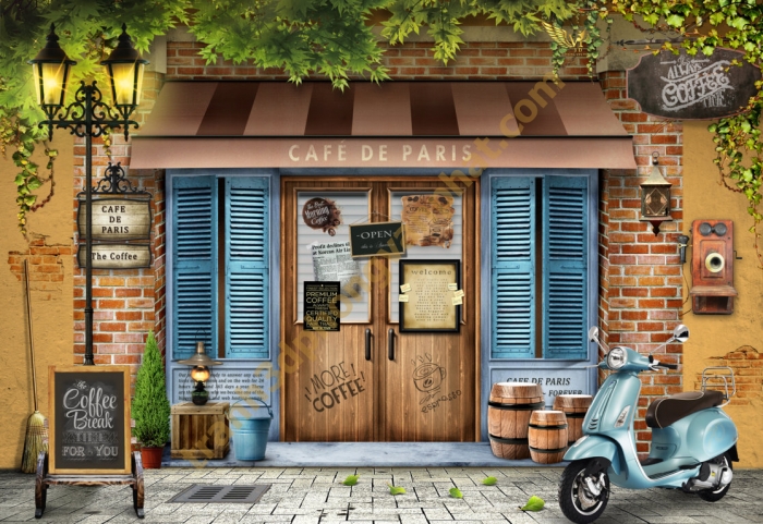 Tranh trang trí quán cà phê - Quán Trà Sửa 