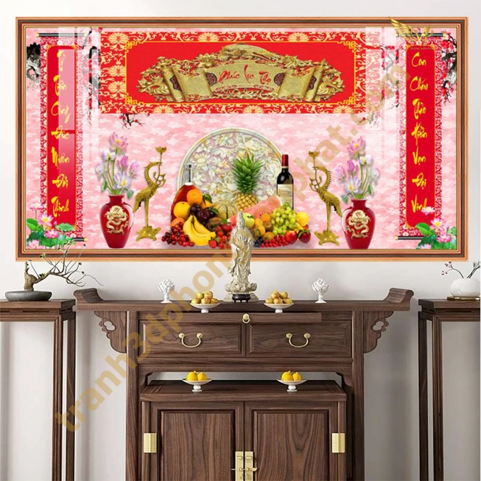Tranh Kính 3D Cửu Huyền Thất Tổ Cao Cấp – Sang Trọng Cho Phòng Thờ
