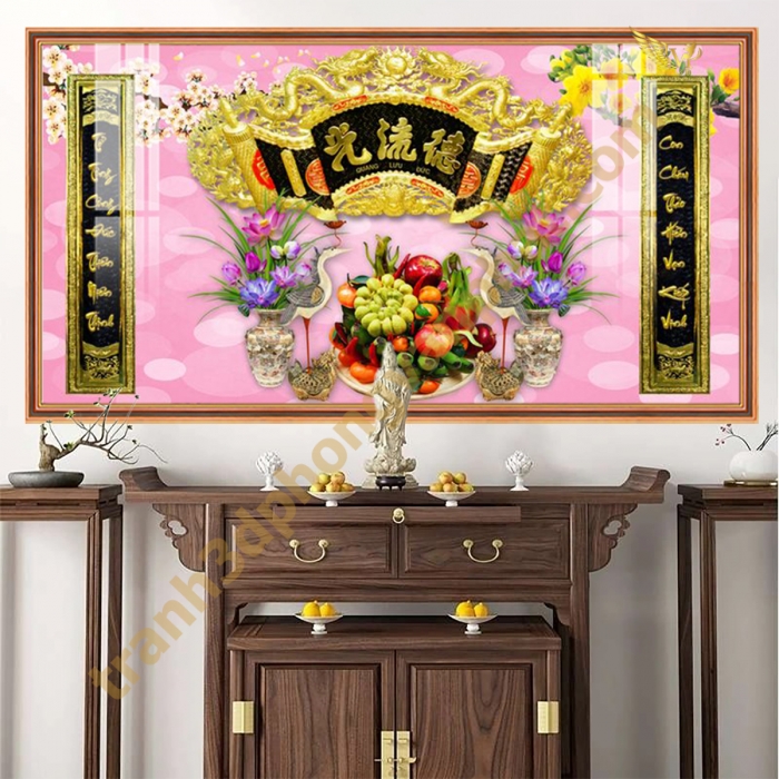 Tranh Kính 3D Cửu Huyền Thất Tổ Cao Cấp – Sang Trọng Cho Phòng Thờ