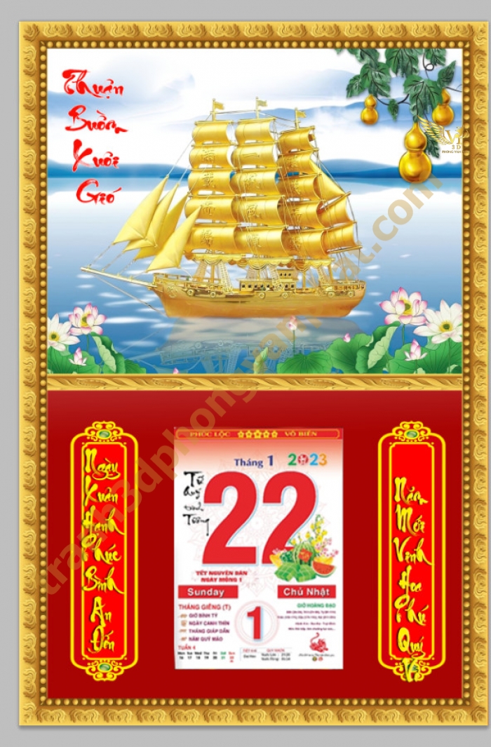 Lịch tết 2024 - Thiết kế và sản xuất tranh lịch cho tặng theo yêu cầu