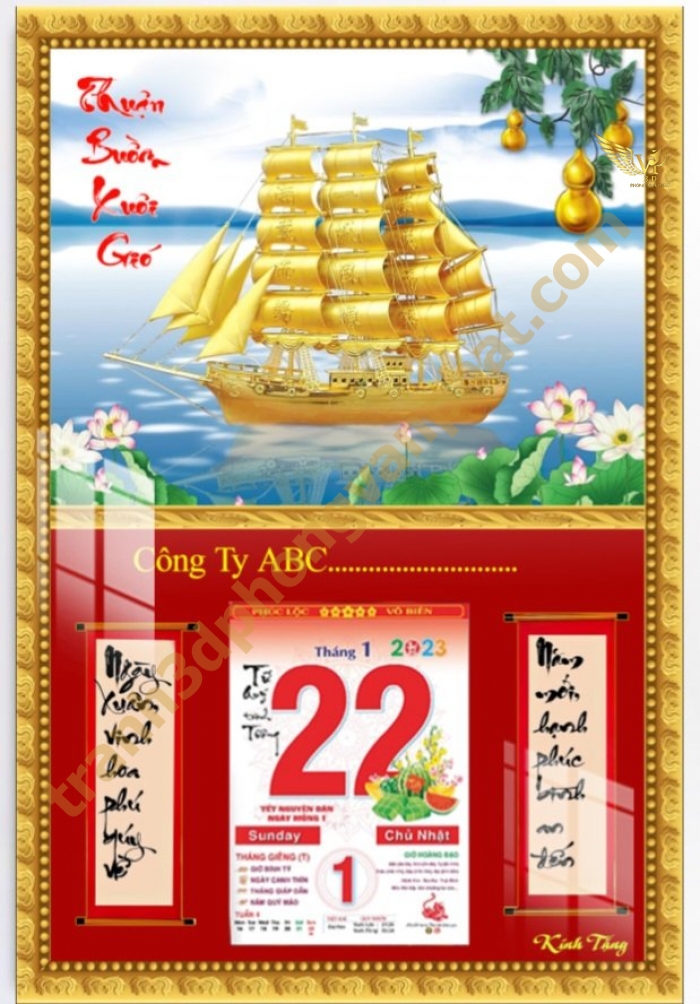 Lịch tết 2024 - Thiết kế và sản xuất tranh lịch cho tặng theo yêu cầu