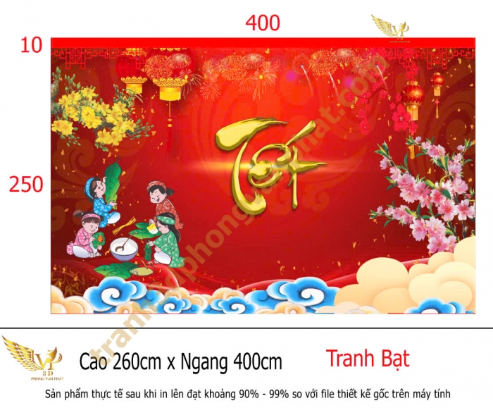 Trang trí Phông nền ngày tết và Backgroup cho sân khấu tiệc tất niên