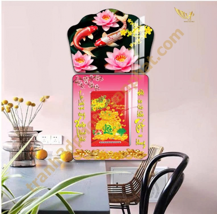 Lịch gổ tráng gương Phong Vạn Phát 