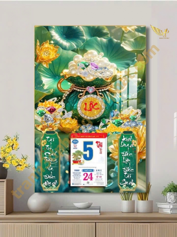 Lịch Gỗ Tráng Gương Đinh Mùi 2027