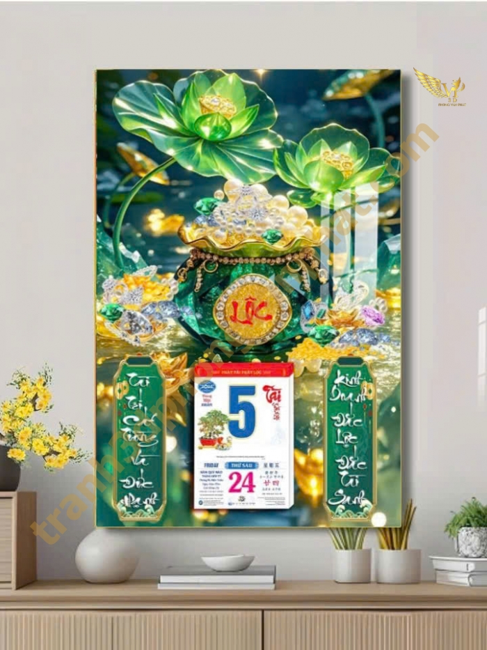 Lịch Gỗ Tráng Gương Đinh Mùi 2027