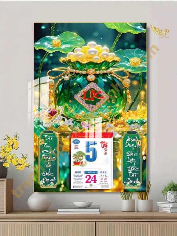 Lịch Gỗ Tráng Gương Đinh Mùi 2027