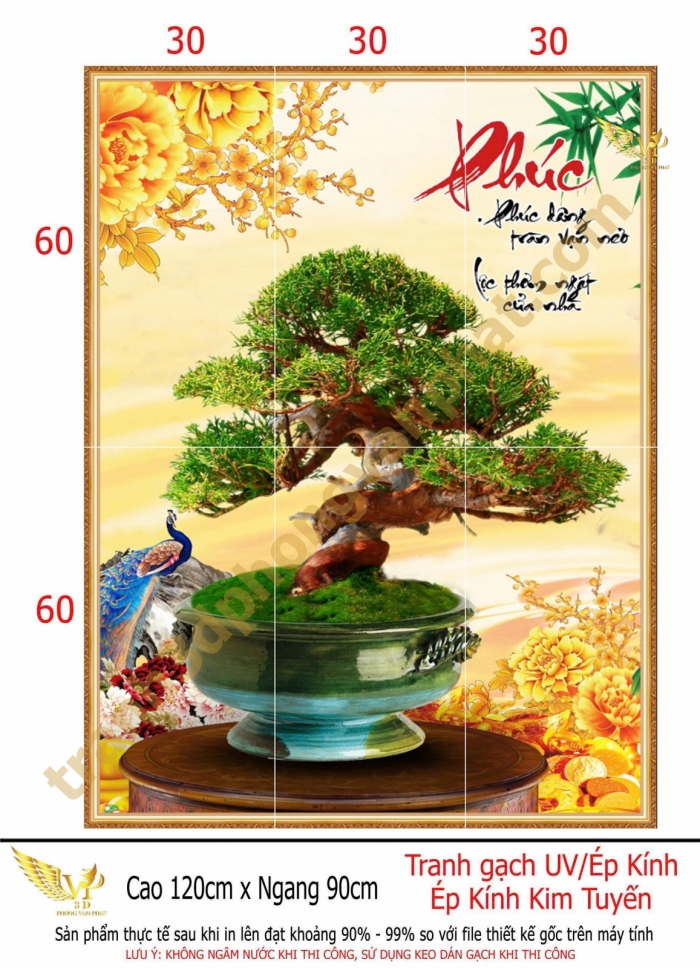 tranh gạch 3d hoa mai